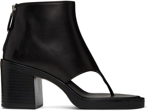 Miu Miu Leather Ankle Thong Boots on SALE 